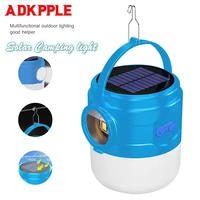 new solar led camping light usb rechargeable bulb 3modes portable lantern dual light source flashlight emergency lamp waterproof