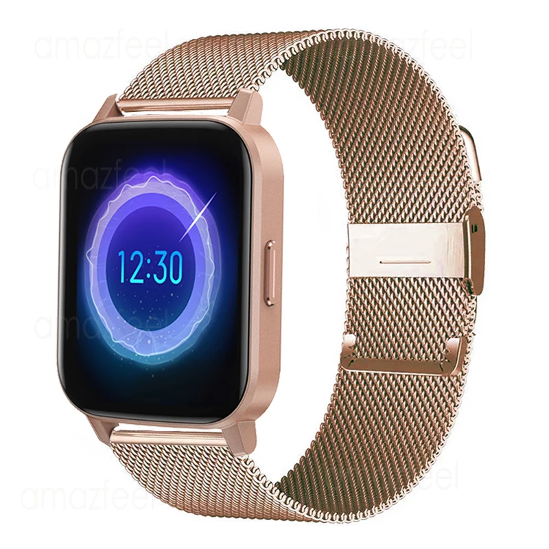 

Металлический ремешок для наручных часов Realme Dizo Watch 2, браслет из нержавеющей стали с сеткой для смарт-часов Realme Watch 2/2 Pro, 20 мм 22 мм