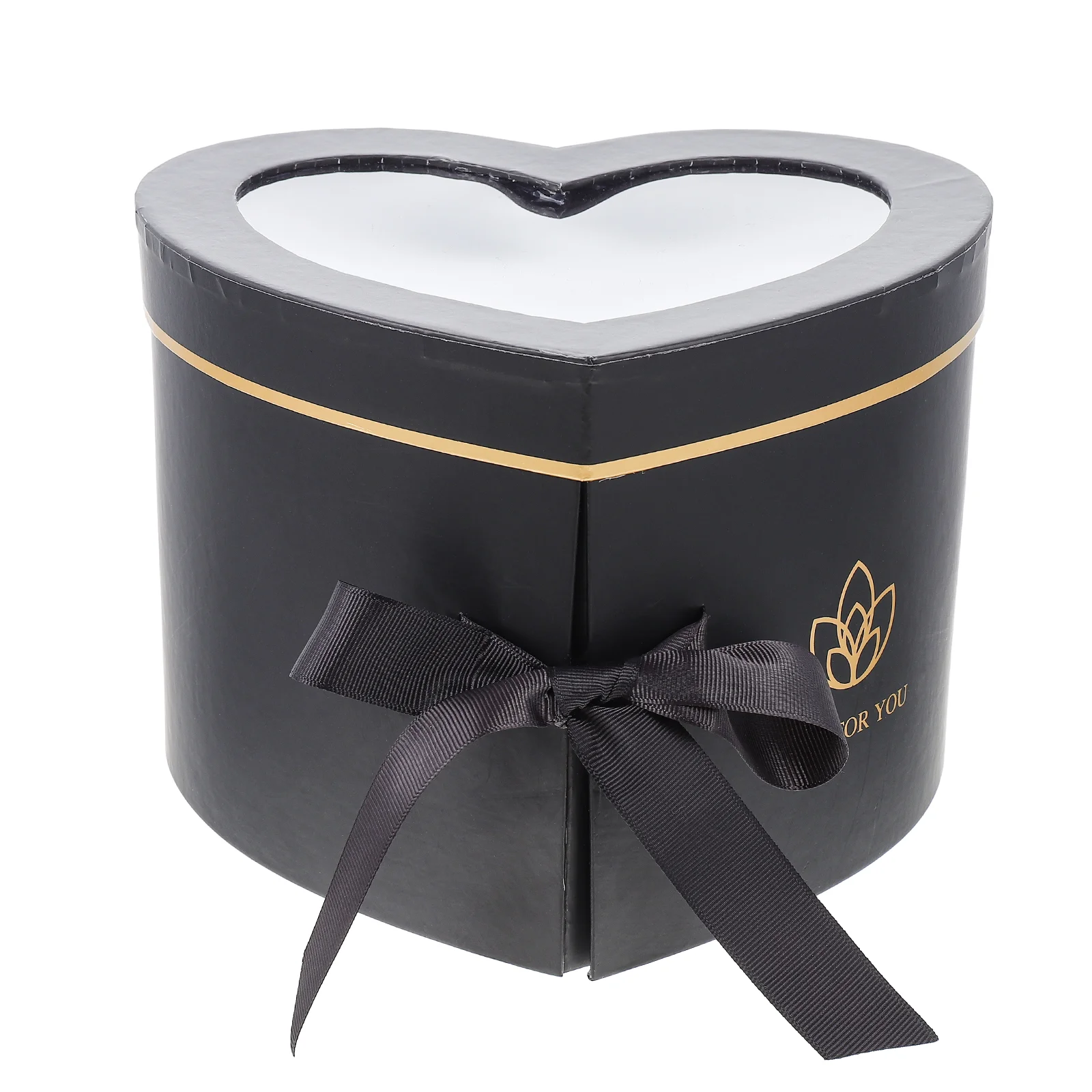 

Box Flower Gift Heart Shaped Boxes Double Tins Day Window Layers Valentines Valentine Wrapping Preserved Case Container Lid Rose