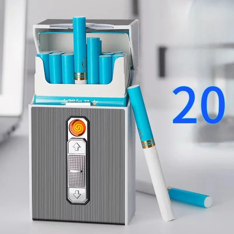 20 целых сигарет с двойной дугой USB-зарядная зажигалка уличная влагостойкая и
