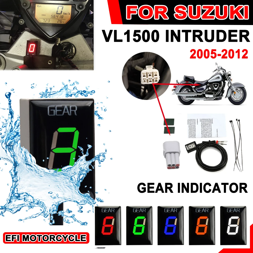 

EFI Motorcycle LED Gear Display Indicator for Suzuki VL1500 VL 1500 Intruder 2005 2006 2007 2008 2009 2010 2011 2012 Accessories