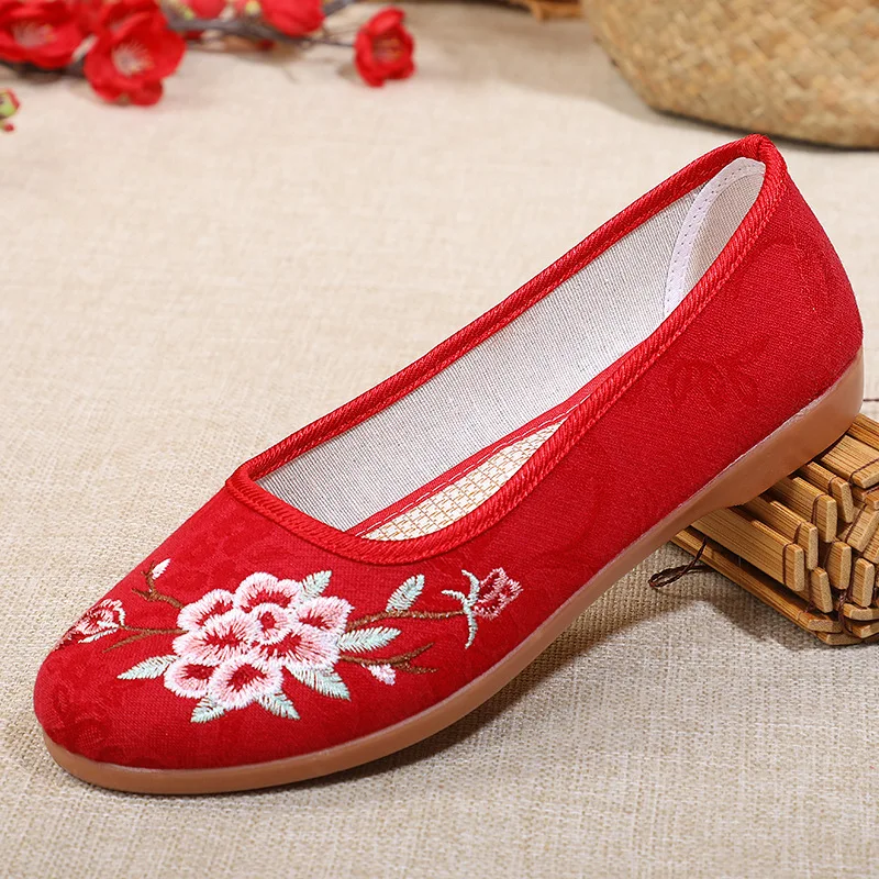 

2022 Cloth Shoes Spring New Women's Shoes Flat Casual Single Shoes Ethnic Style Embroidered Shoes Women