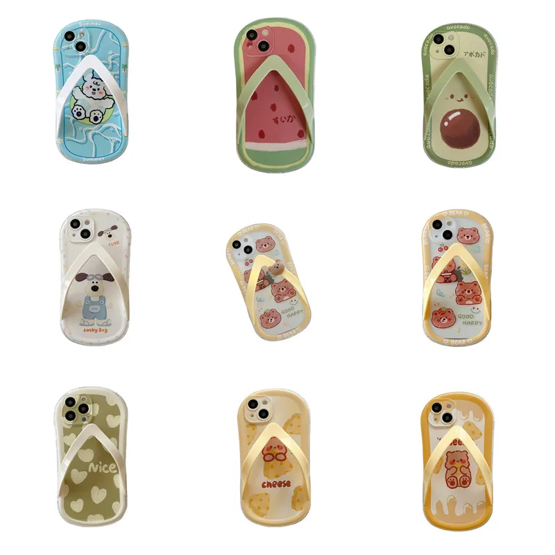 

Various Creative Cartoon Flip Flops Phone Case Cover for IPhone 11 12 13 Pro Shockproof Case for IPhone 13 Cases Iphone Case