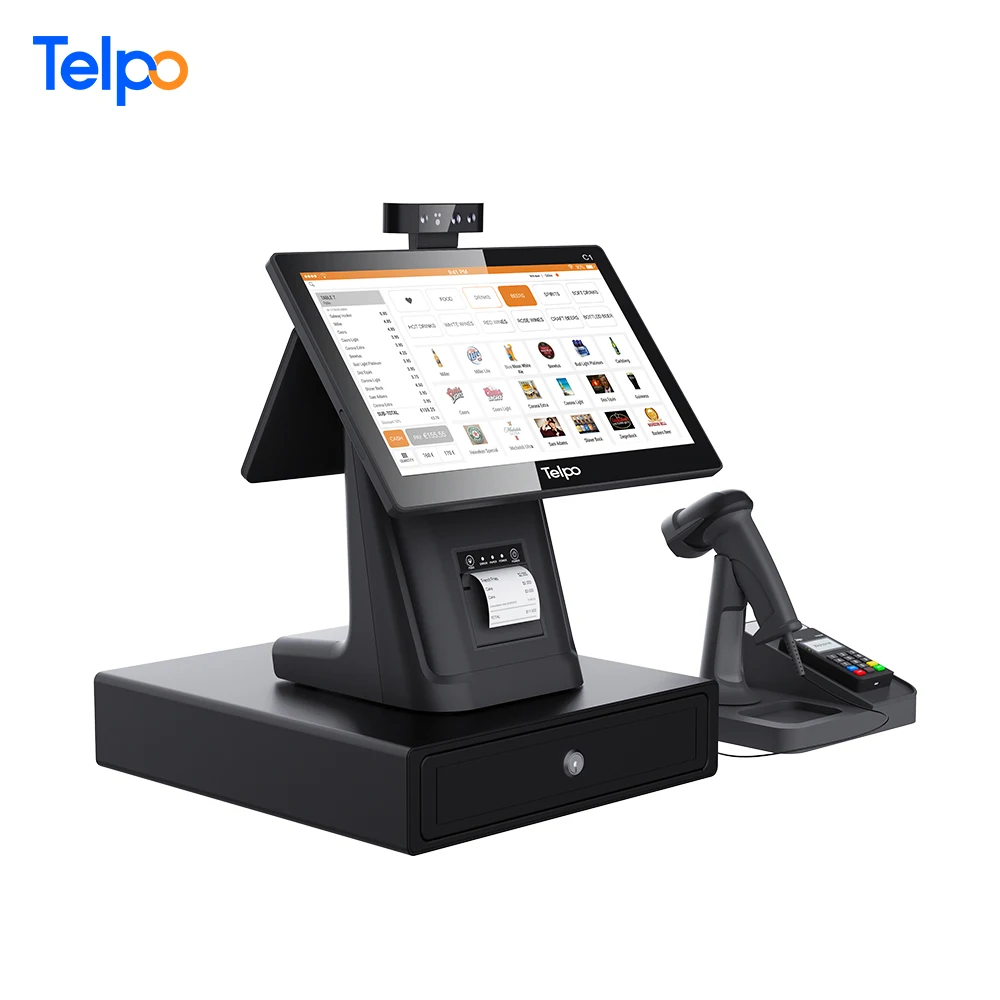 

C1pro android 10 15.6-inch face recognition all in one computer edc pos terminal with camera