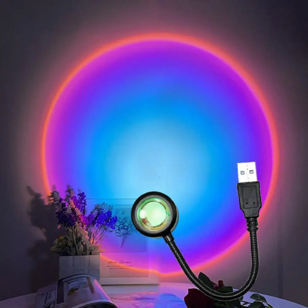 

Декор атмосферы комнаты ночник USB Радужный проекционный светильник для дома спальни настенное украшение фотографисветильник