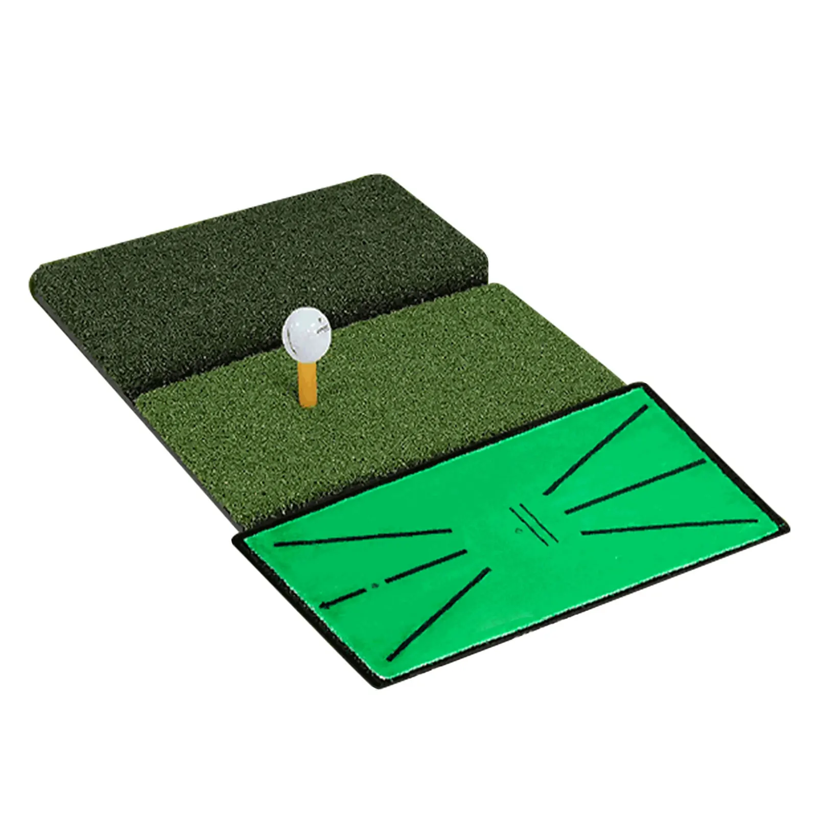 

Golf Hitting Mat Foldable Golf 3-in-1 Turf Grass Mat Portable Aid Batting Mat For Backyard Practice Mat For Cutting Putting Golf