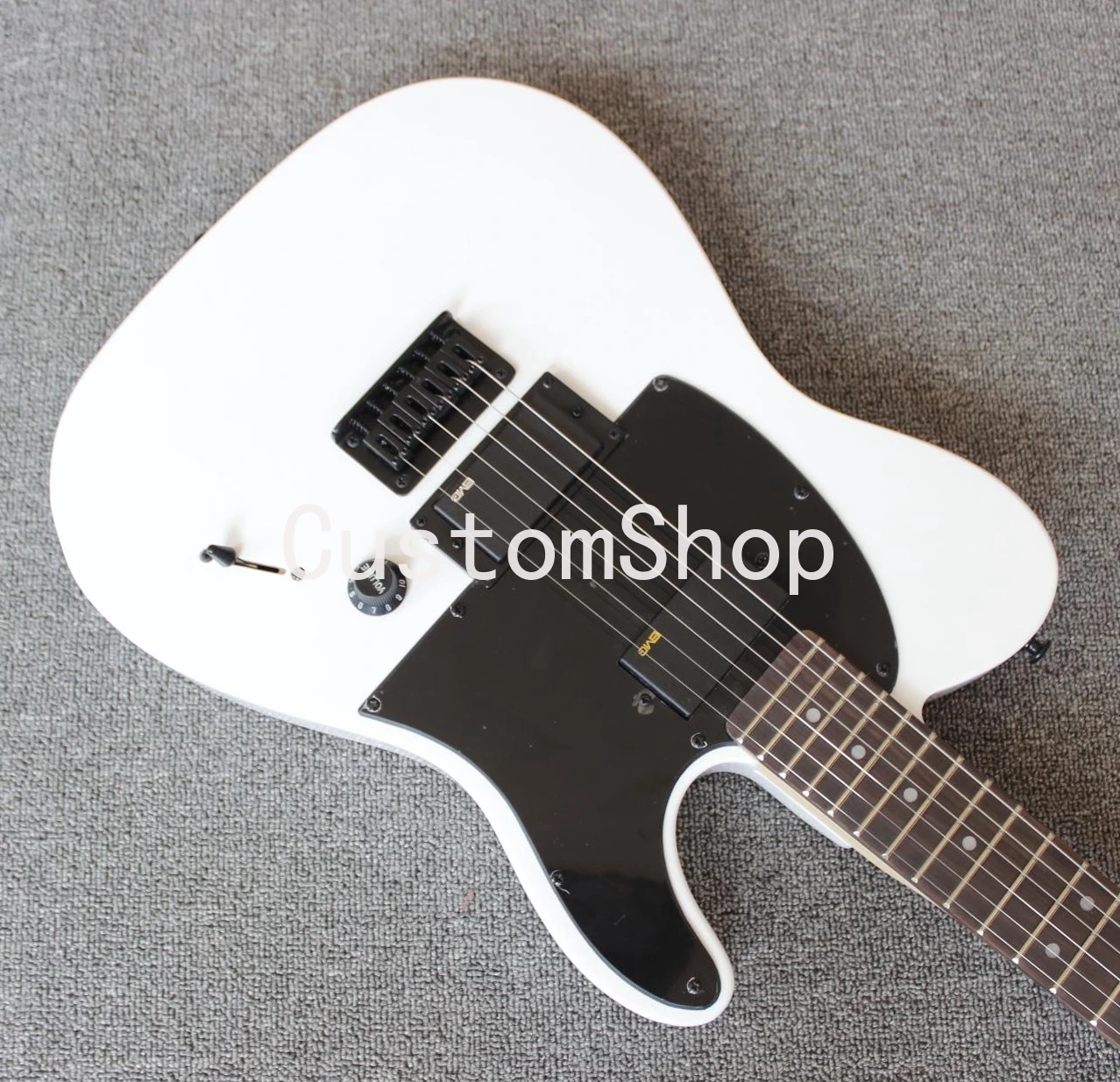 Пользовательский магазин JIM ROOT Подпись белая Tele электрическая гитара копия EMG