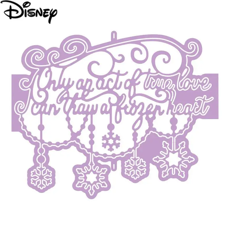 

Frozen Snowflake Metal Cutting Dies Disney Movie Word Die Cuts For DIY Scrapbooking Embossed Paper Card Making Album Craft Dies