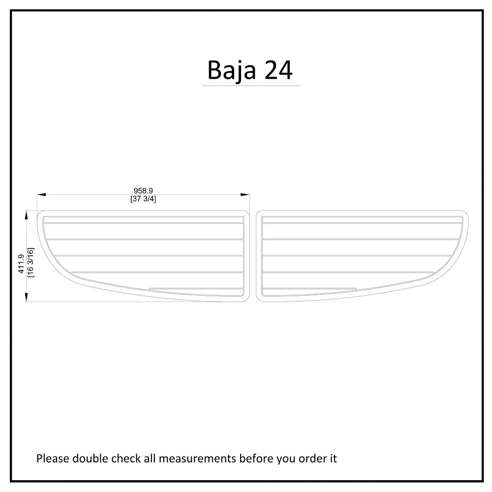 

Baja 24 Swim Platform Boat EVA Faux Foam Teak Deck Floor Pad