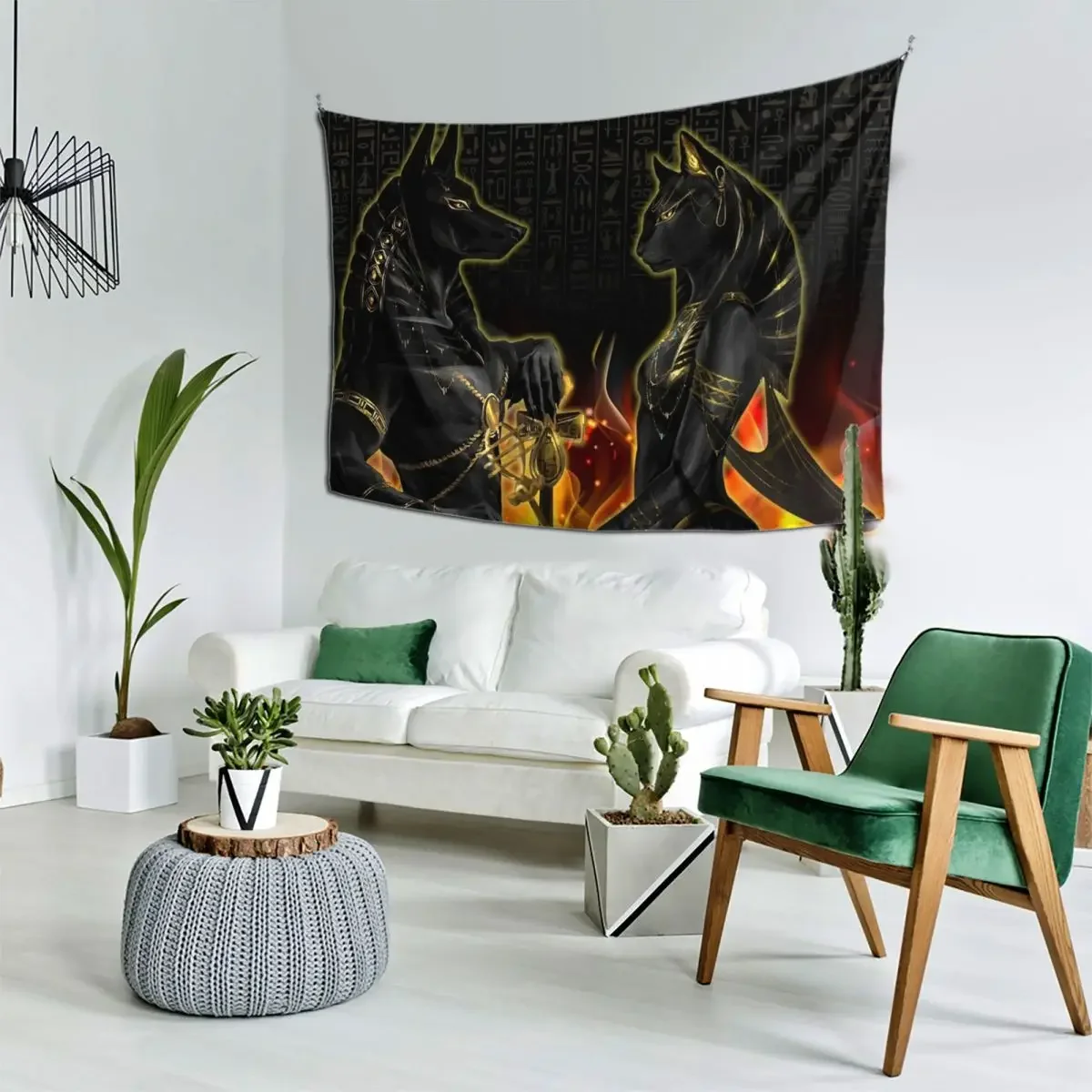 Анубис Бастет культура древнегипетской мифологии гобелен украшение для комнаты