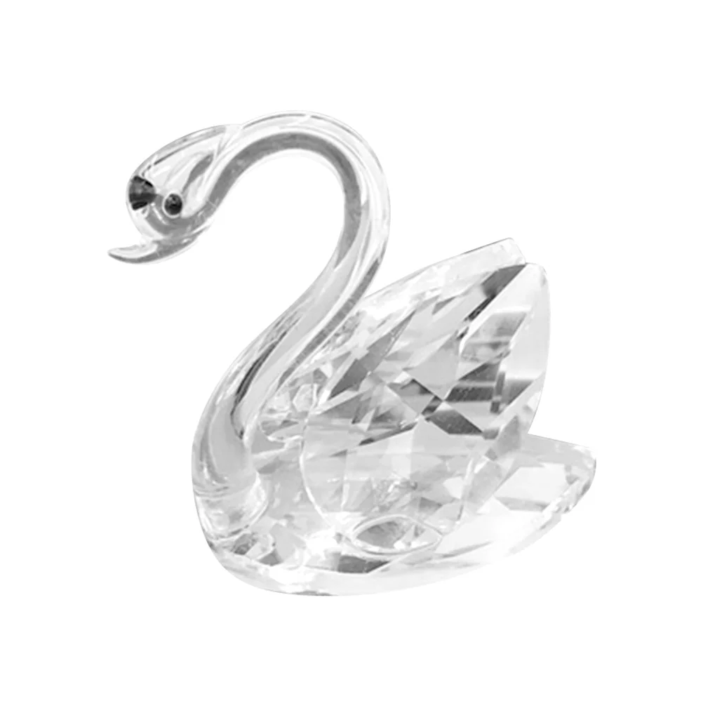 

Swan Crystal Ornament Glass Figurine Table Ornamentscenterpiece Desktop Decor Home Paperweight Statuechristmas Housewarming