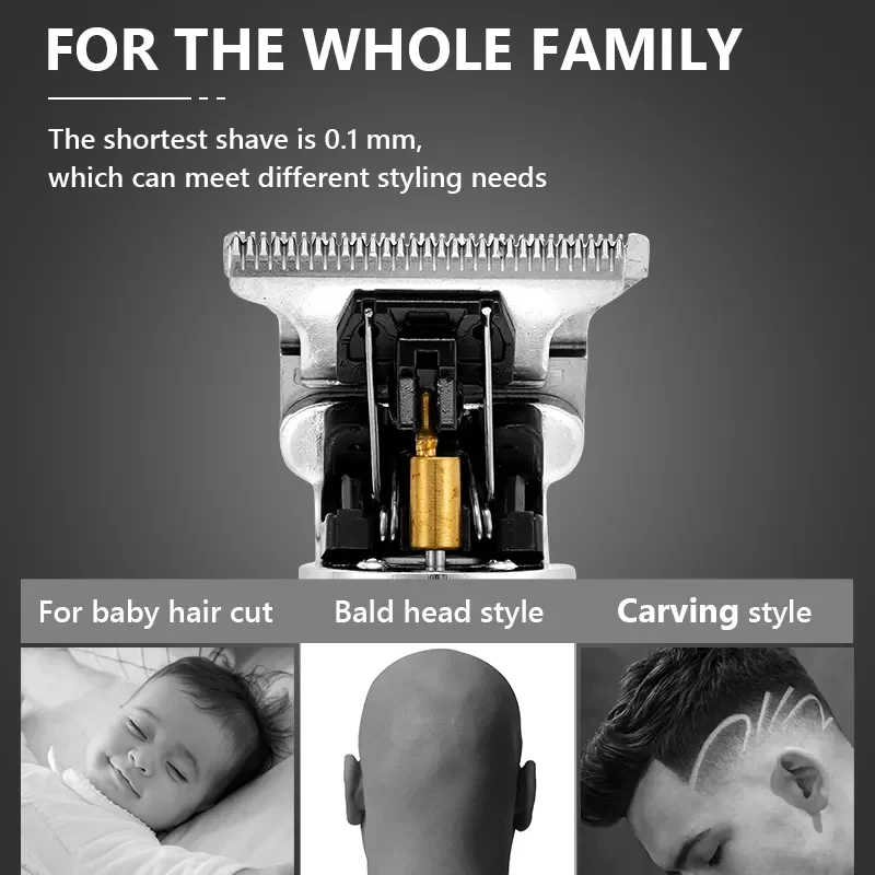 

LCD Hair Clippers Professional Hair Cutting Machine Beard Trimmer For Men Barber Shop Electric Shaver Vintage T9 Hair Cutter
