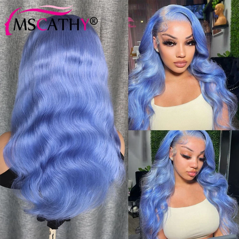 Парик с пробуждением тела 13x4 прозрачные кружевные передние парики для женщин