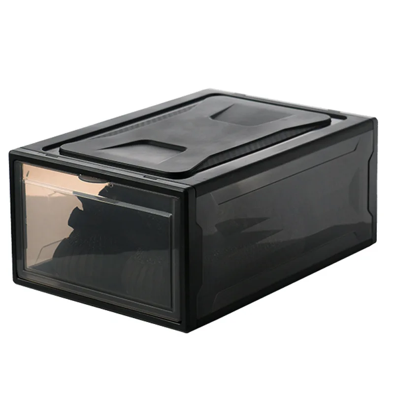 

1828- Transparent Shoe Boxes Stackable Box Shoe Organizer storage