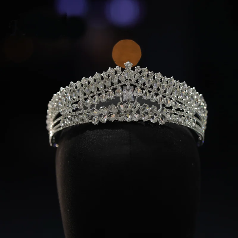 

Wedding Crown Hair Jewelry Bridal Hair Accessories Women Baroque Crown Rhinestones Crystal Tiaras Bride Queen Party Crowns Gift