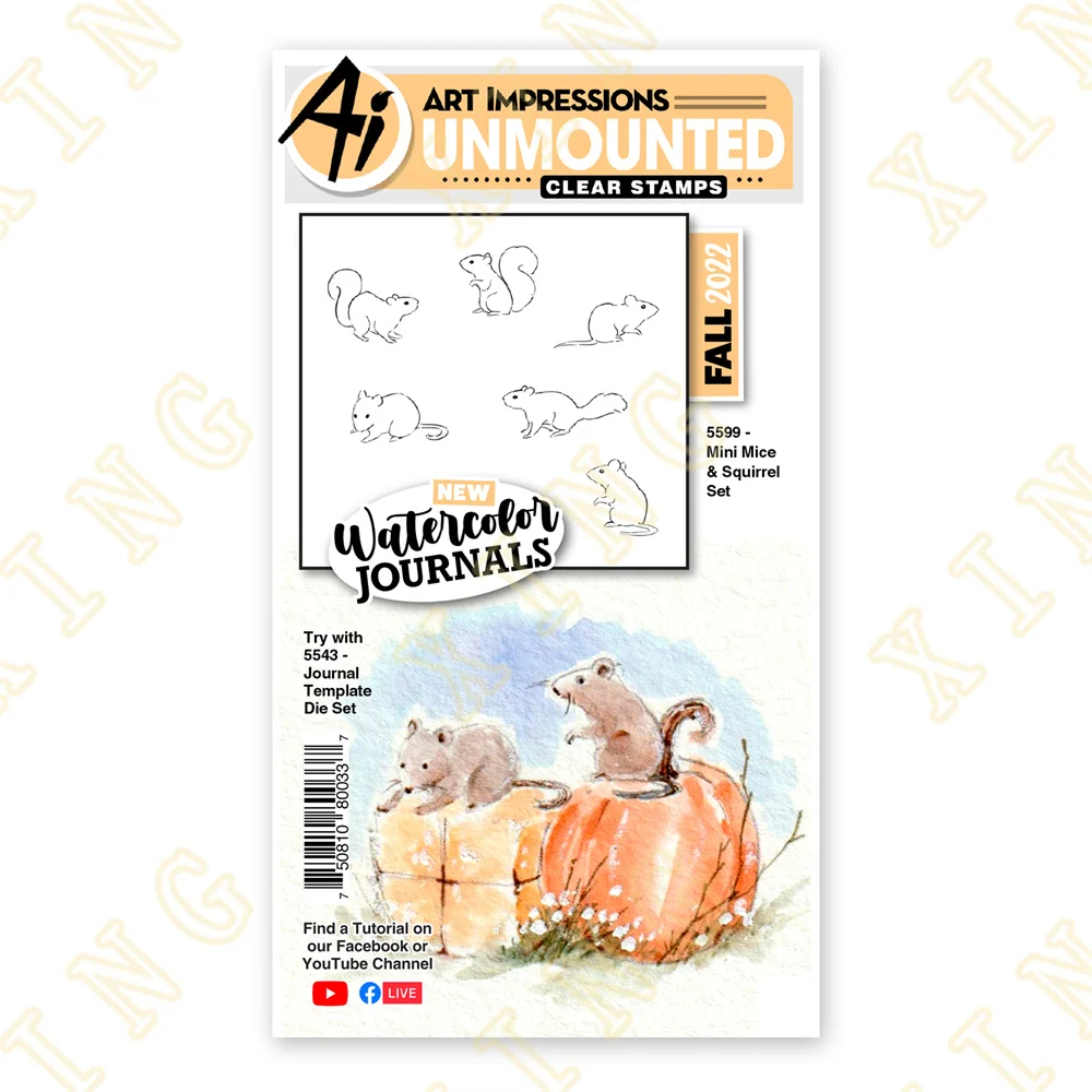 

Metal Cutting Dies Clear Stamps Scrapbook Diary Decoration Embossing Template Diy Greeting Card Handmade Mini Mice & Squirrel