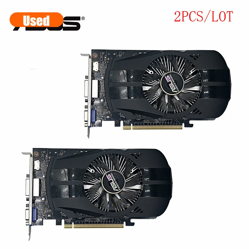 2pcs/lot original ASUS GTX 750TI 2GB 128bit GDDR5 Desktop PC Graphics Card,100% tested good!