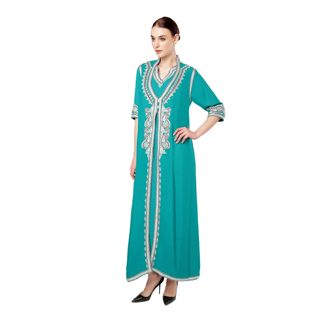 

Arab Dubai Muslim Women's Robe And Skirt Two-piece Women Muslimah Clothing Two Piece Set