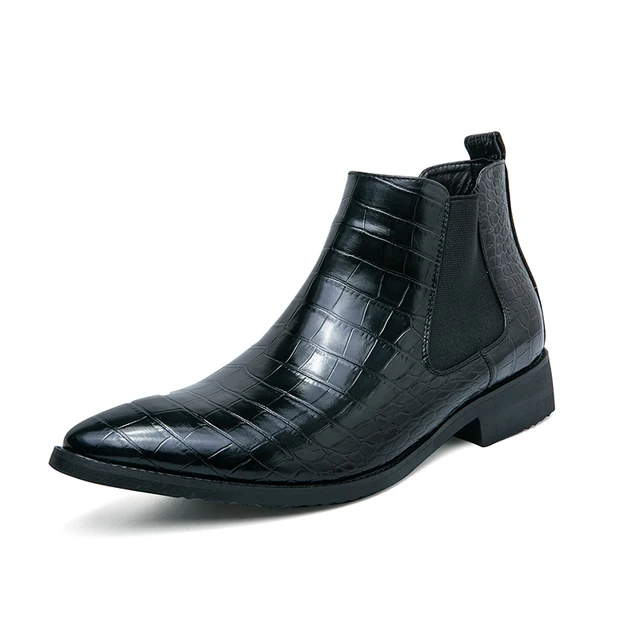 Casual Leather Shoes Men Chelsea Boots 