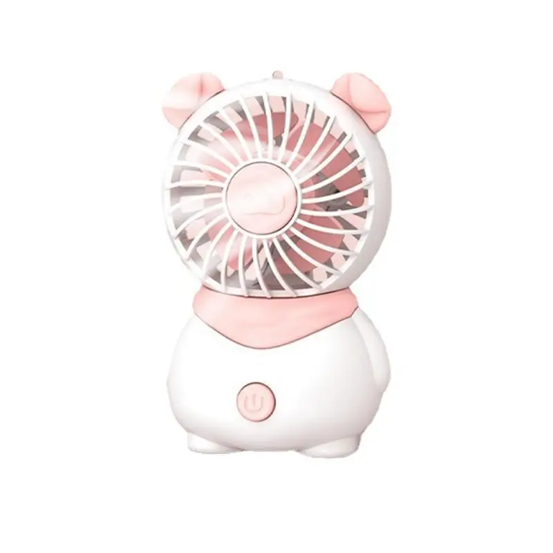 

Cartoon Desk Fan Pig Design Cute Small Portable Fan Table Fan USB Handheld Fans Portable Rechargeable Quiet Pig Handheld Fan