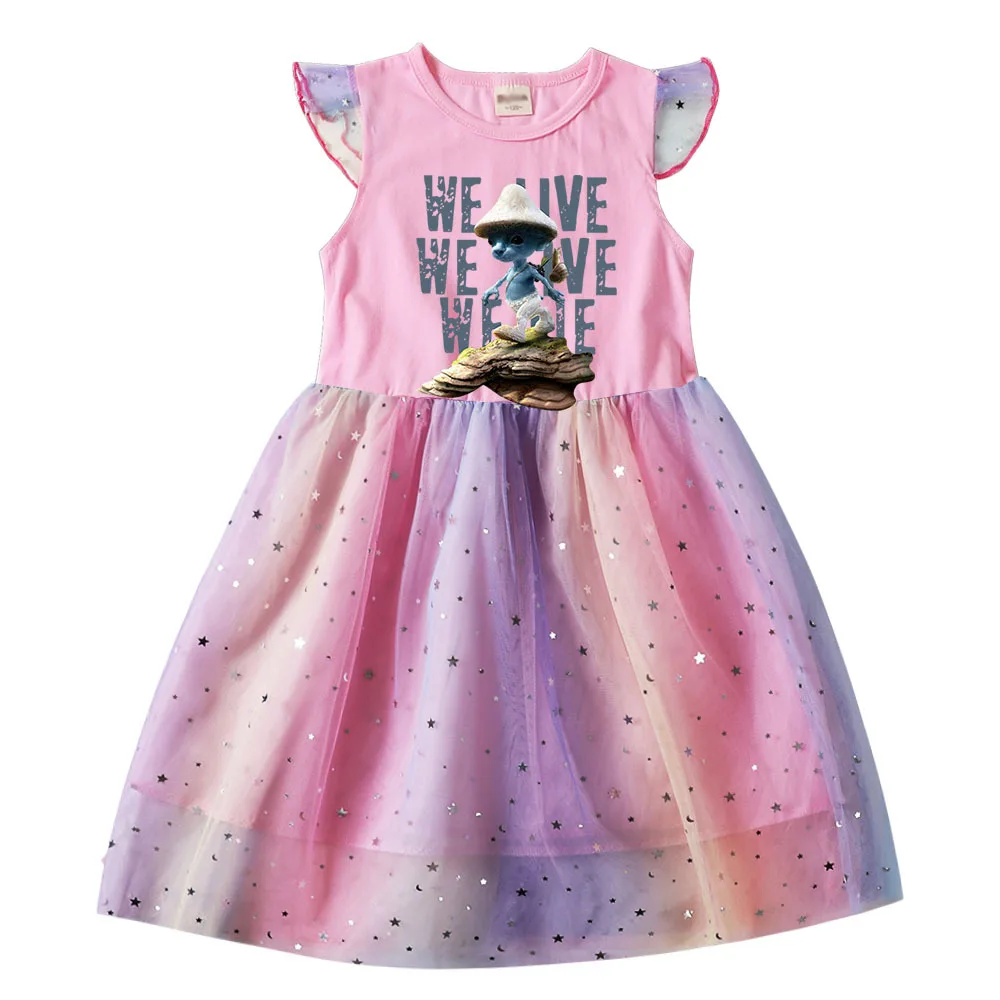 

Шайлушай Shailushai Cat Clothes Kids Short Sleeve Cotton T Shirt Mesh Casual Dresses Toddler Girls Lace Ball Gown Princess Dress