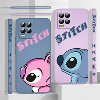 stitch lovely cute case for realme q3s gt s7 st s2 c25y c21y c11 c17 narzo 50a 50i 30 liquid left rope phone cover