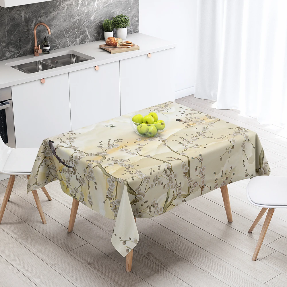 

Landscape Misty Figure Printing Waterproof Wedding Birthday Party Rectangular Tablecloth Set Home Dining Tea Art Decor