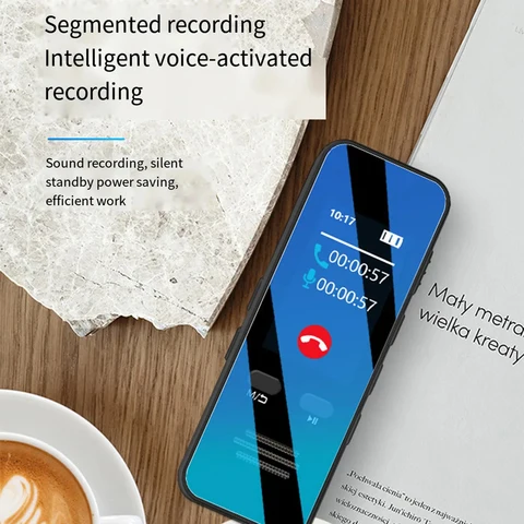 Цифровой аудио-диктофон Bluetooth-совместимый диктофон с голосовой активацией с воспроизведением шумоподавлением для лекций и встреч