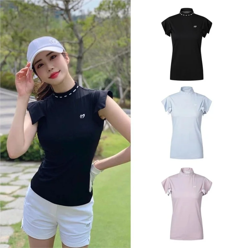 

Women's Summer Top Ruffled Short Sleeve Tuned Top Slim Fit Loose T-shirt