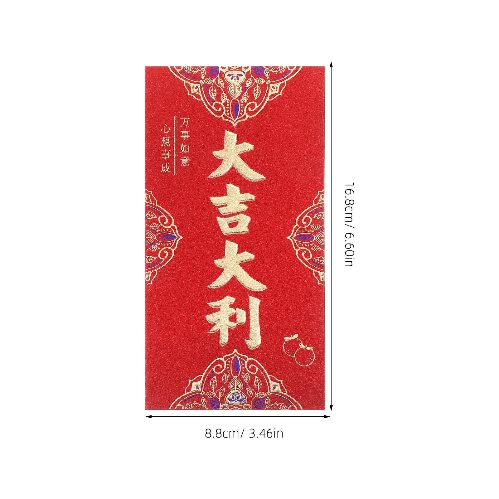 24 шт. новогодний красный конверт в китайском стиле с благословением милые