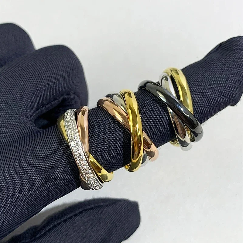 

Женское кольцо из серебра 925 пробы, с тремя кольцами