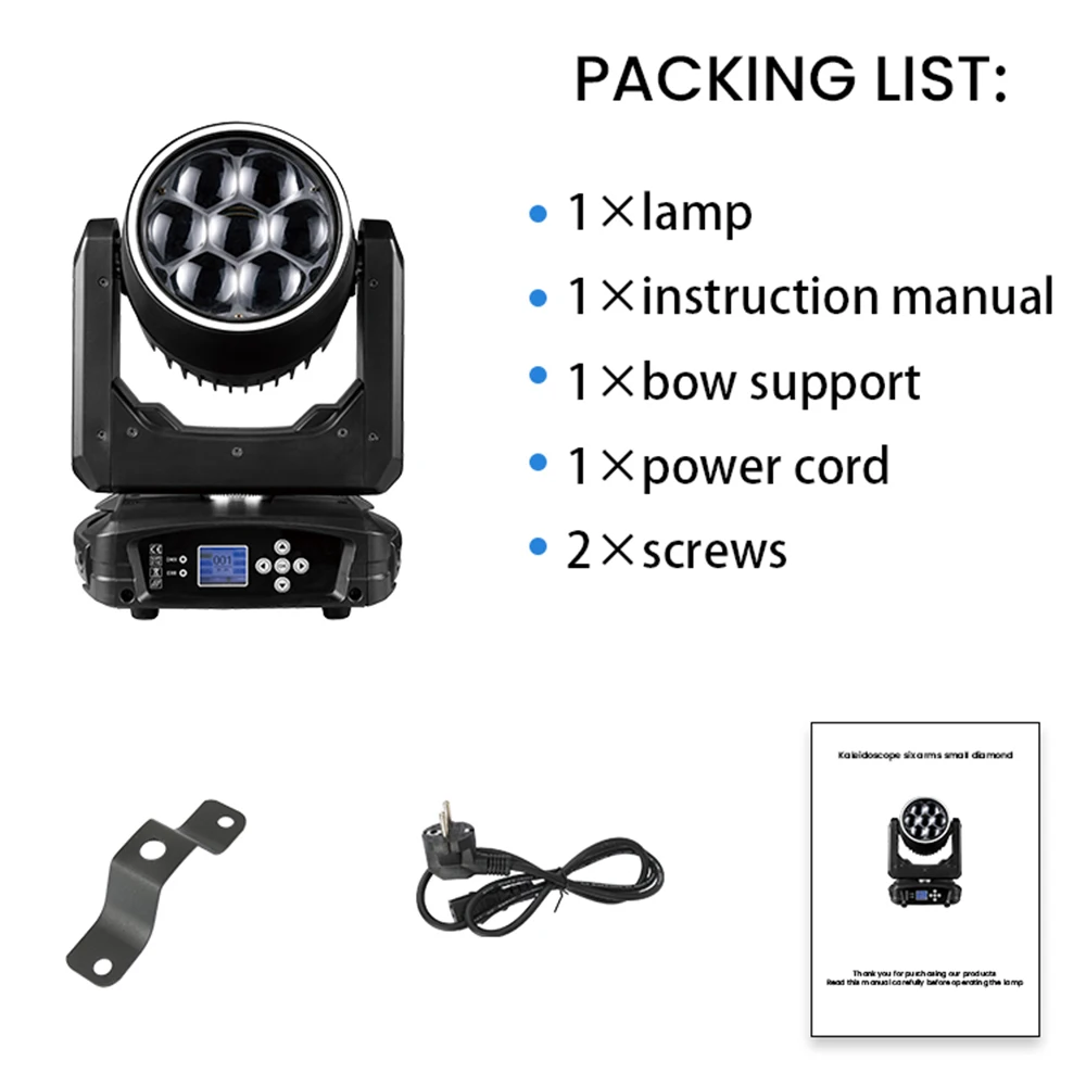 Светодиодный прожектор 7X40W Bee Eye Moving Head Zoom Wash Light RGBW с эффектом луча 350W, мобильный, с полосой светодиодов, DMX512, для дискотек, сцены, свадеб и мероприятий. (art.: 3920d895cefbd) - 3920d895cefbd