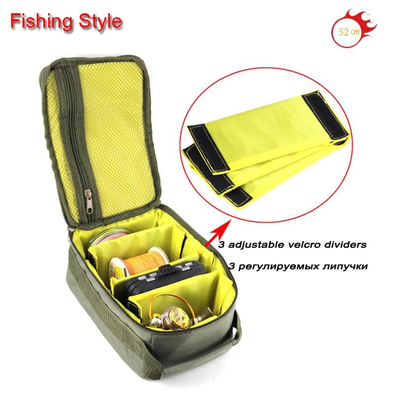 Low Price Fishing Tackle Bag 3 IN 1 Fishing Reel Fishing Line Lure Hook Storage Handbag Outdoor Carp Fishing Reel Gear N0237