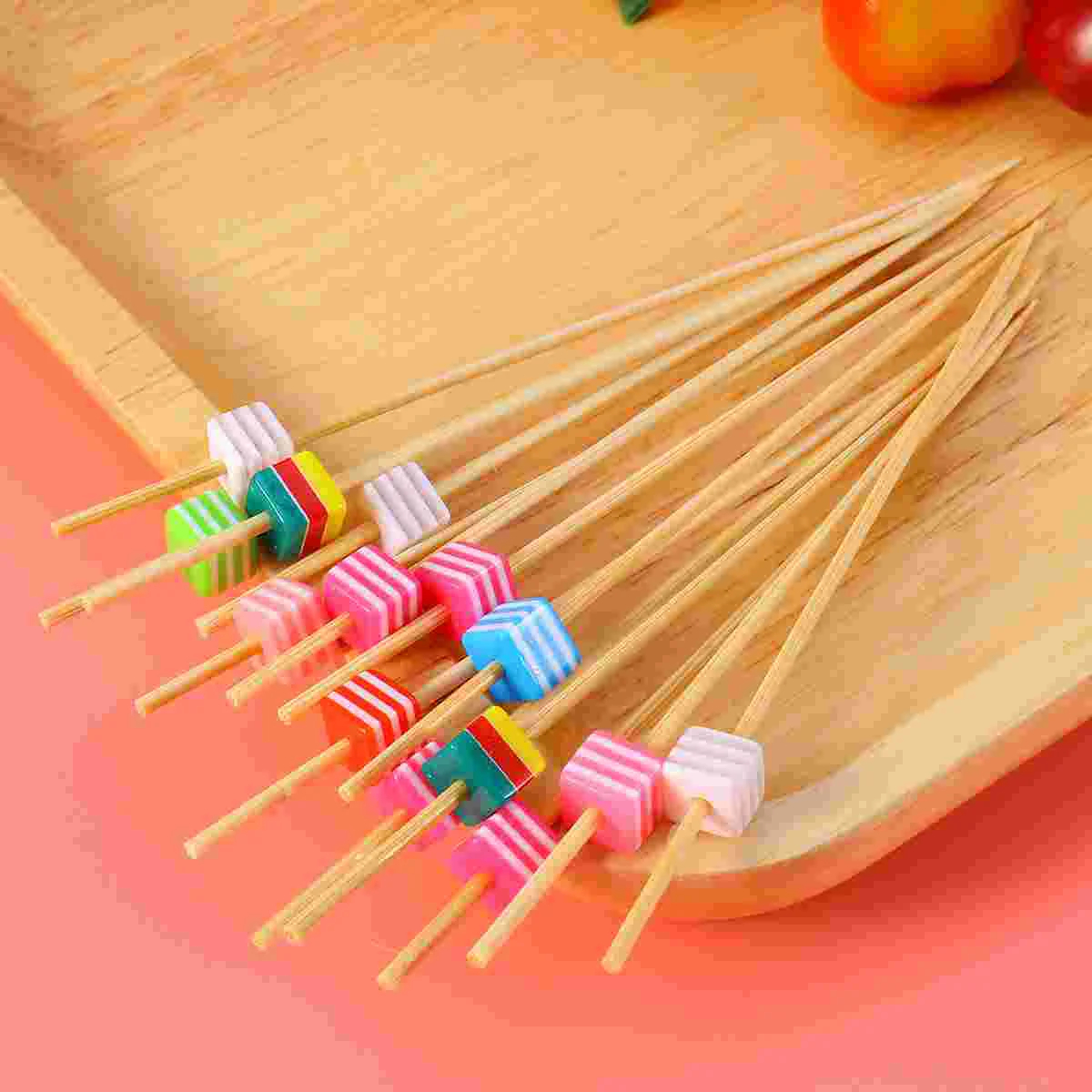 

Picks Cocktail Fruit Toothpicks Skewers Appetizer Sticks Appetizers Bamboo Party Wooden Sandwiches Decorative Stick Desserts