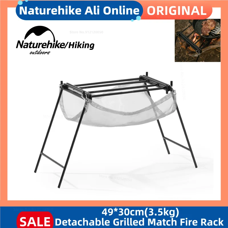 

Naturehike Outdoor Burning Platform Iron Fire Table Warmer Camping BBQ Grill Detachable Grilled Match Fire Rack Outdoor Picnic