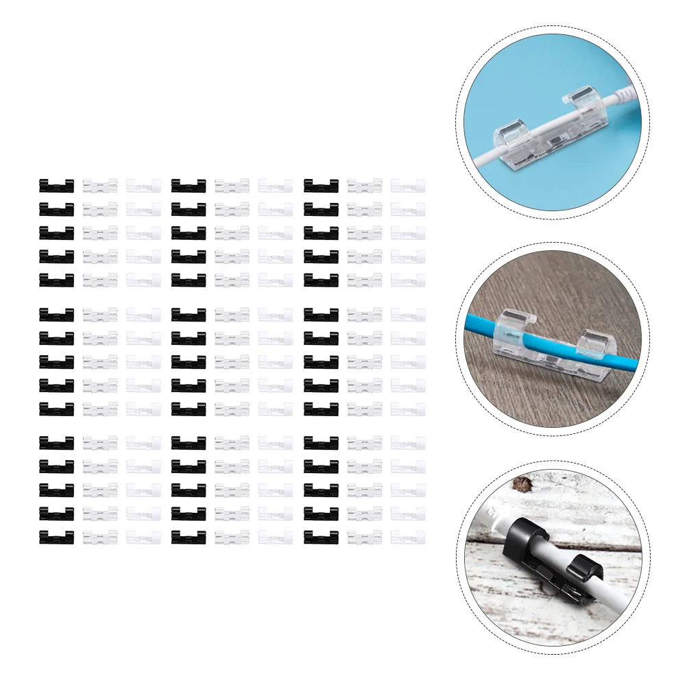 

Fastener Cord Management Household Cable Fixation Self-adhesive Clamp Clips Home Clamps Organizer Plastic Organizers