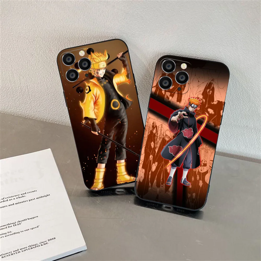 Чехол WRB-16 Naruto Black Eagle Eye из ТПУ для iPhone 11 12 13 14 15 Pro Plus Max