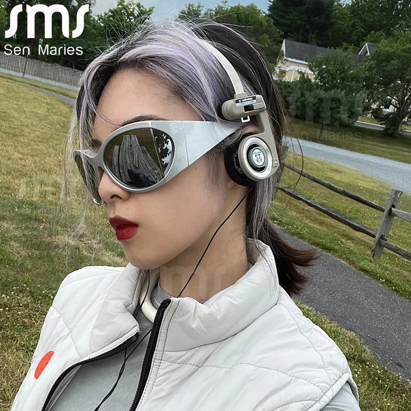 

Новинка 2000'S спортивные солнцезащитные очки, женские роскошные брендовые дизайнерские солнцезащитные очки, женские очки UV400 Y2k, очки Da Sole Donna