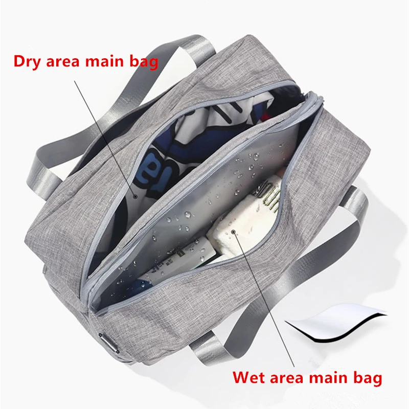 Large Capacity Waterproof Handbag Dry And Wet Separation Swimming Bags Yoga Fitness Bag Women Shoes Travel Pack Men's Travel Bag