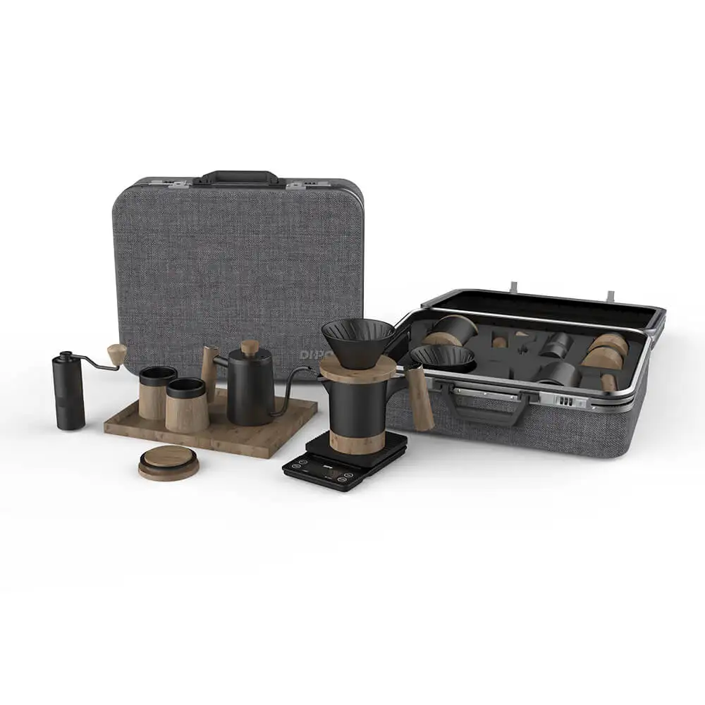 

High Quality Luxury Gifts Ceramic Coffee Maker Set V60 Coffee Dripper and Grinder French Press Ceramic Gift Set