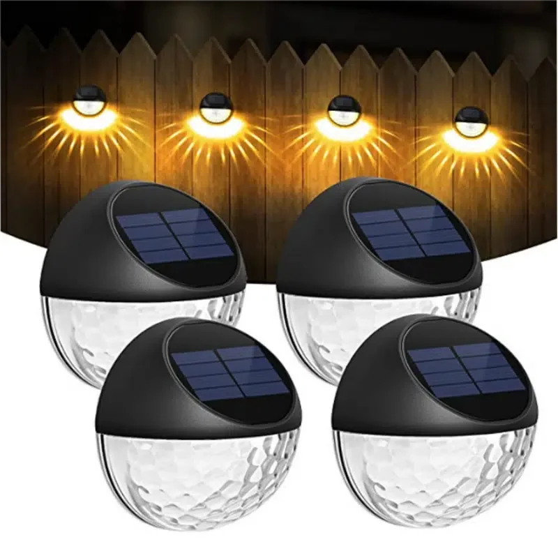 

HMTX Solar Fence Lights Solar Wall Light Waterproof For Deck Step Patio Street Shop Lighting,Christmas Lights