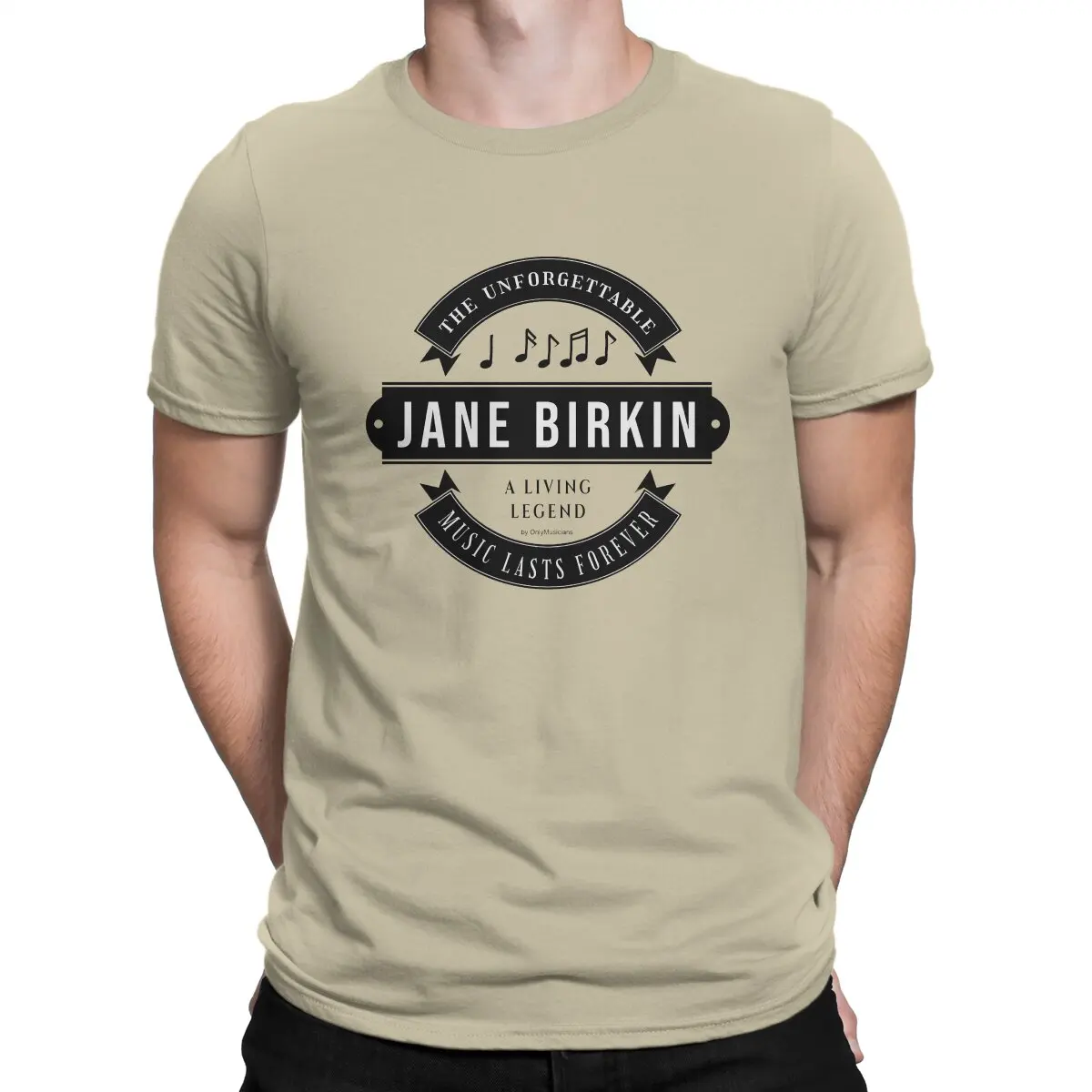 

Men T-Shirts The unforgettable - A living legend (NT) Cotton Tee Shirt Short Sleeve British Female Artist Jane Birkin T Shirts