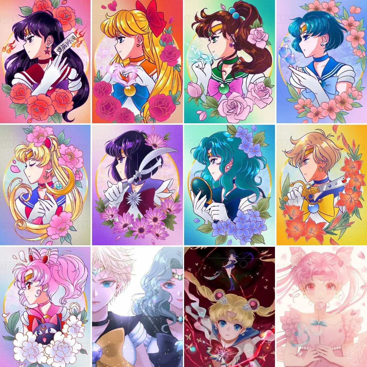 

Diamond Painting Anime Japanese Cartoon Color Hair Sailor Moon Flowers Roses Daisies Fashion Home Girls Art Bedroom Decor