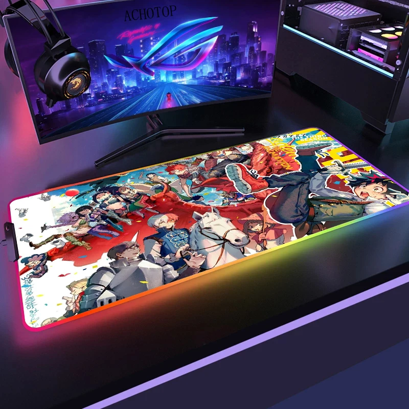 

Game My Hero Academia Gaming Mouse Pad Super Anime Laptop Keyboard Pad Large Gaming Mouse Pad Quality MousePad RGB Anime Manga