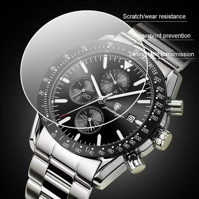 2023 New Fashion Mens Watches Stainless Steel Top Brand Luxury Sport Chronograph Quartz WithWatch For Men Relogio Masculino 6