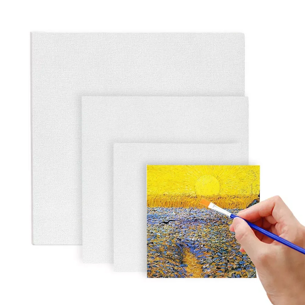 

6Pcs 8 Sizes White Blank Art Boards Mini Stretched Artist Canvas Art Board Acrylic Oil Paint Cotton Artwork Painting Panels