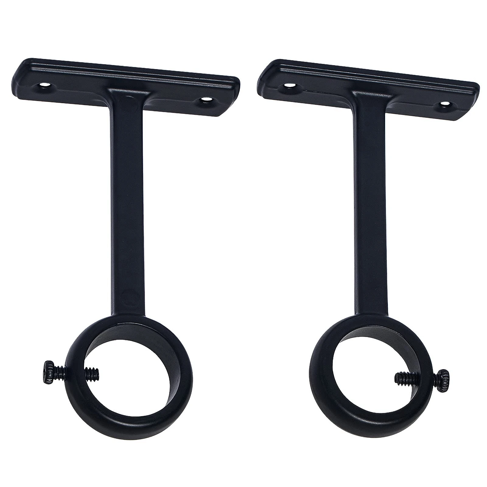 

Ceiling Mounted Curtain Rod Brackets Heavy Duty Ceiling Bracket for 1 Inch Curtain Rod Holder(Set of 2 Black)