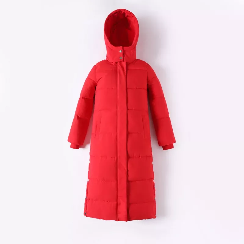 Parkas Woman 2021 New Streetwear Casual Zipper Winter Padded Pink Hooded Jacket Polyester Basic Autumn Coat Clothing Female enlarge