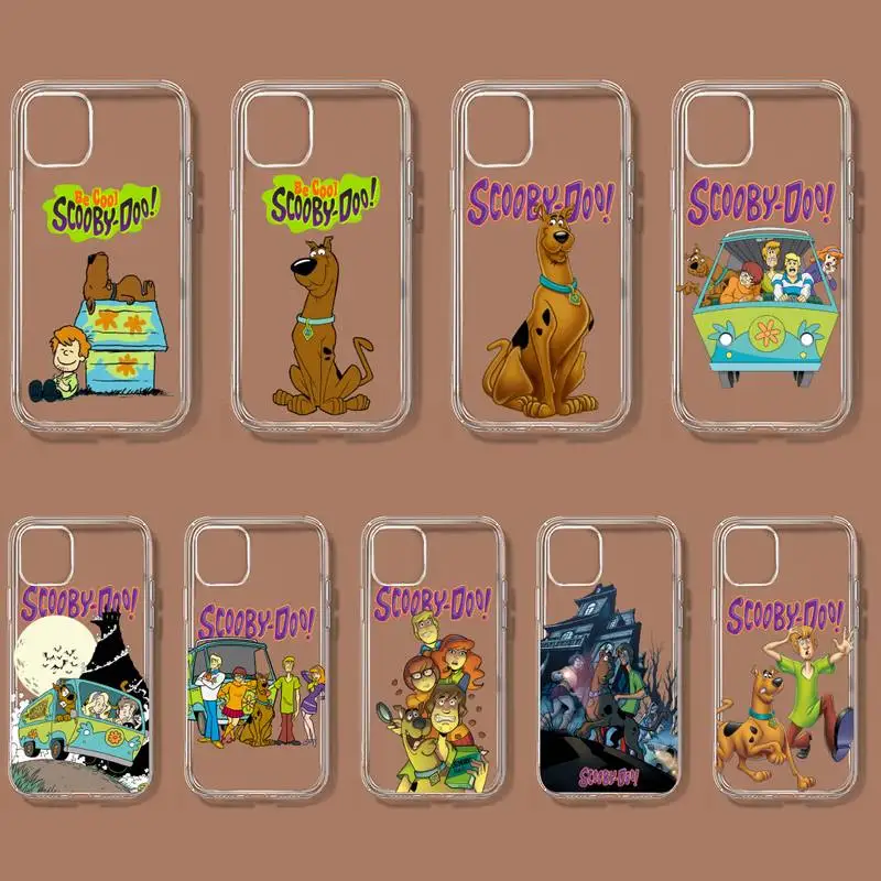 

S-Scoobys-Cartoon-Doos Phone Case For iPhone 11 12 Mini 13 14 Pro XS Max X 8 7 6s Plus 5 SE XR Transparent Shell