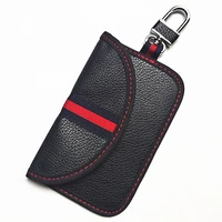 2 pack portable leather car key signal blocking bag faraday pouch for car keys black 12 78cm key signal blocker case tools